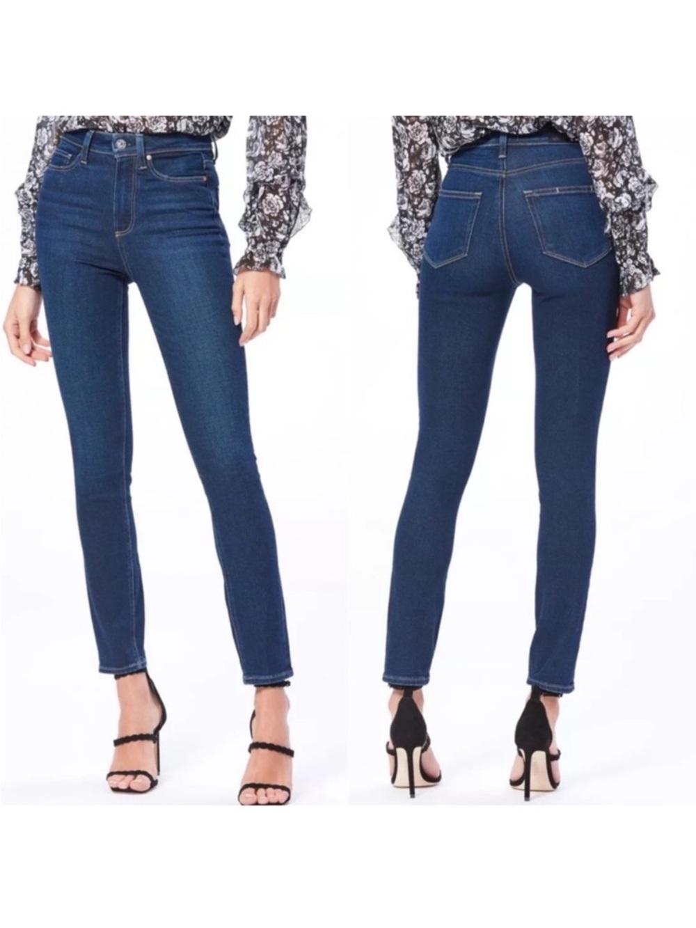 PAIGE Margot Super High Rise Skinny Jeans Claudia Dark Wash Size 23